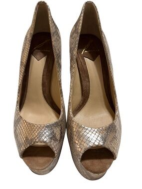 Brian Atwood Leather Animal Print Pumps